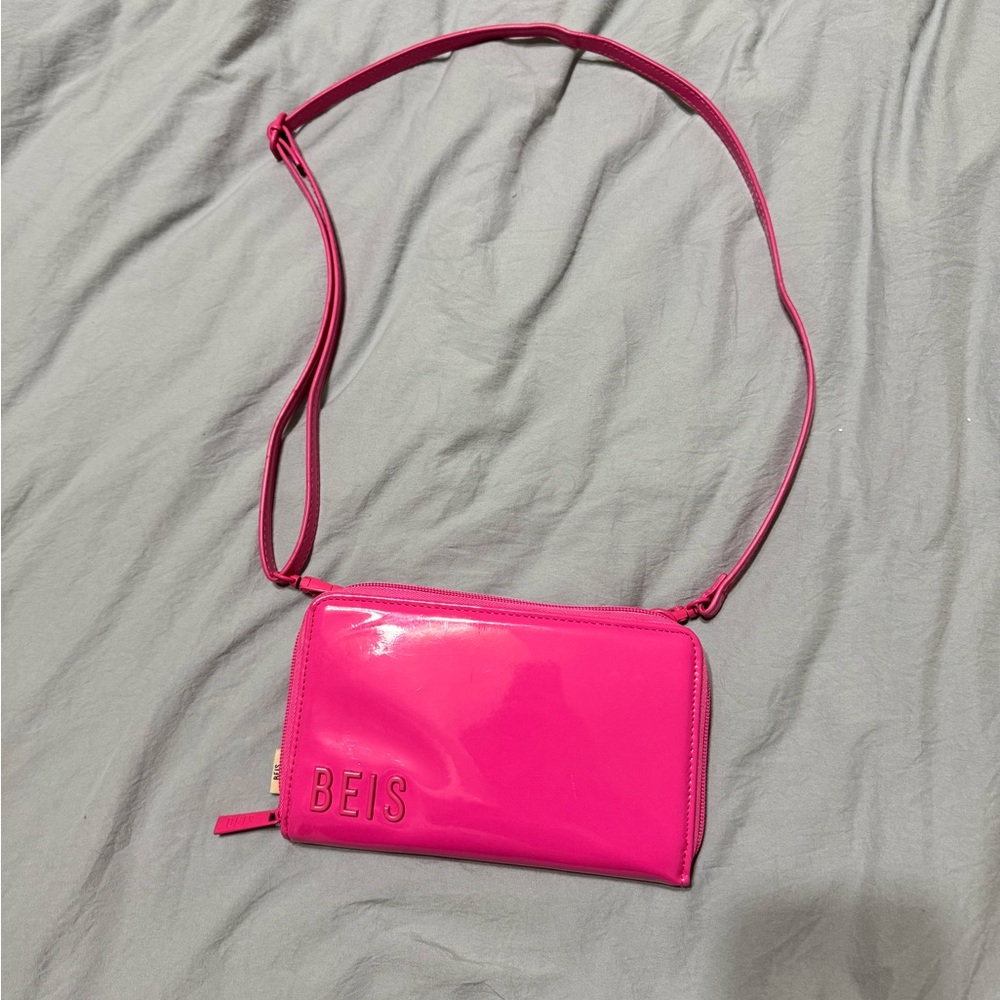 BEIS Hot Pink Crossbody Wallet